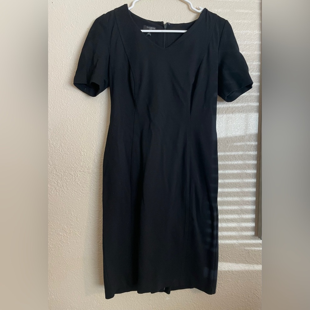Talbots Classic Black Midi Dress
